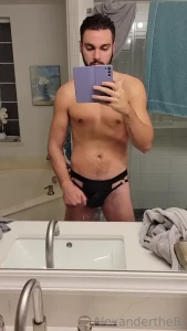 Kinky jockstrap after bath part 2