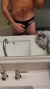 Kinky jockstrap after bath part 1