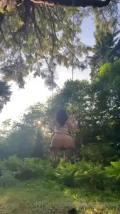 Swinging with no panties