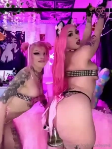 What s better than one pink haired girl two pink haired girls that are