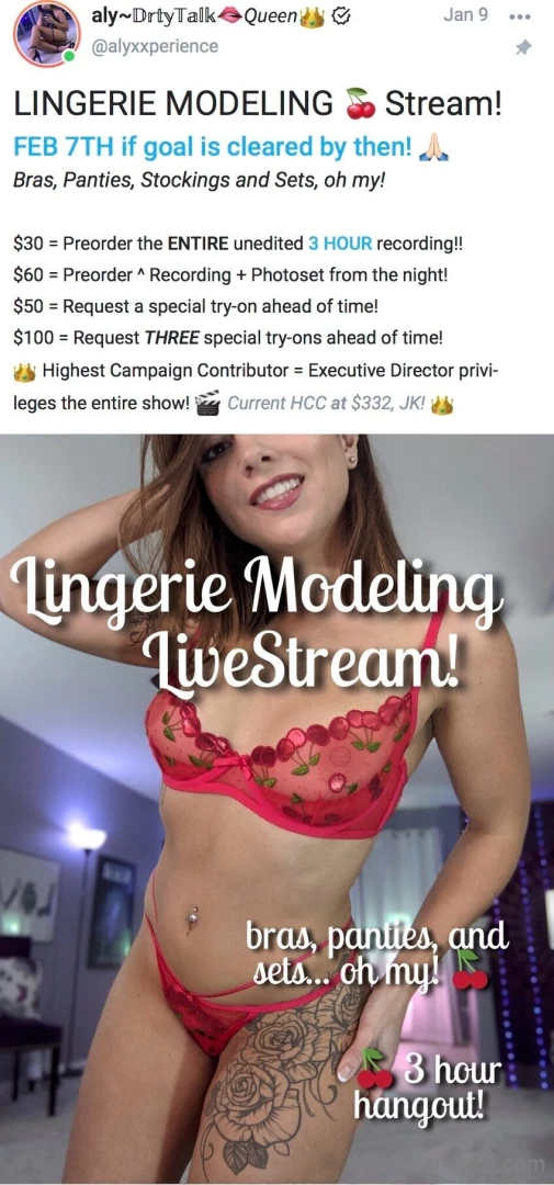 75 of stream goal made help us clear it by feb 7th next friday nbsp i 