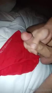 Lots of pre cum for my neighbours pretty panties