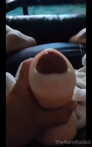 Beautiful cum fountain when the music stops