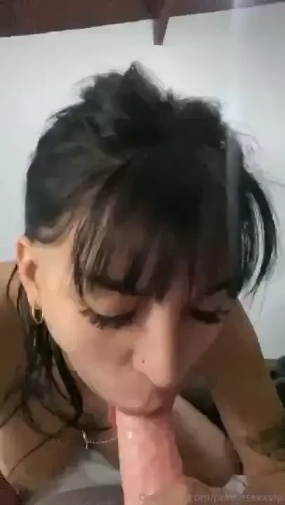 To the bottom with a lot of saliva 