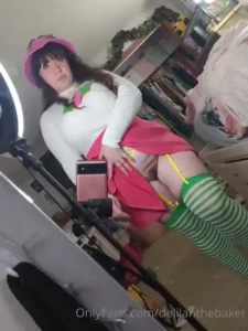 Having a good time in my strawberry shortcake cosplay