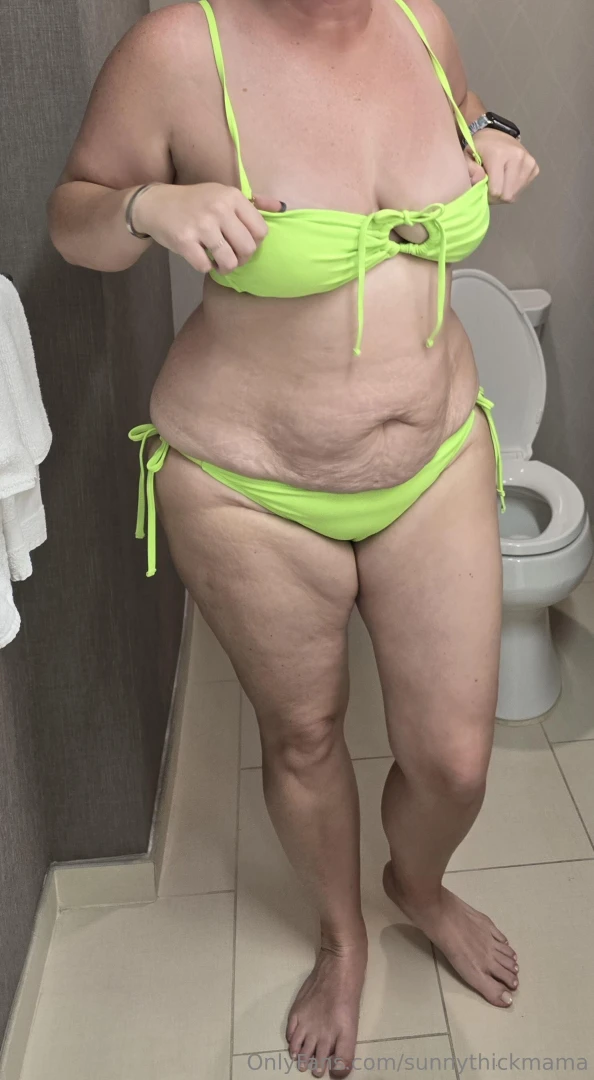 Changing out of underwear and a bikini 