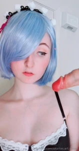 Hello master your loyal maid rem is here to serve you and your cock