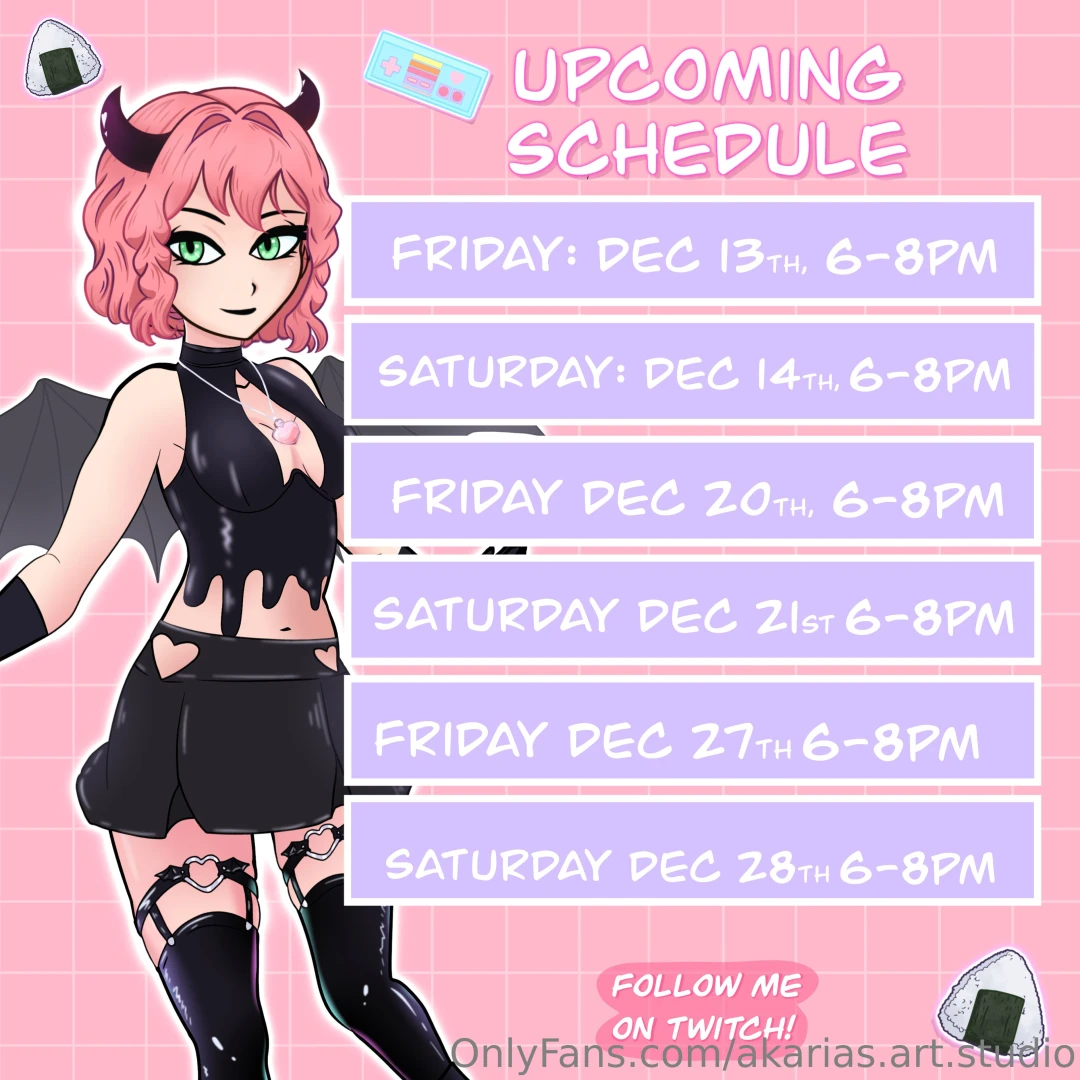 My livestream schedule follow me on twitch link in bio 