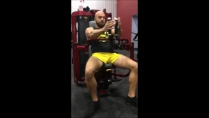 Hittin chest on the pec deck or pec dick