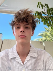 Wearing white to match the clouds and the vibes