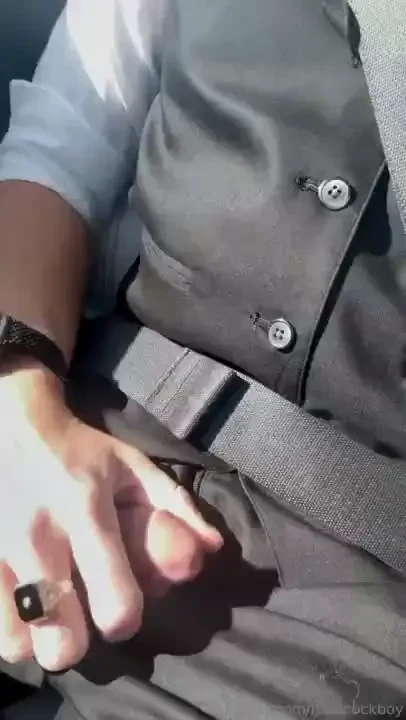 Let my little beta cock out in my suit on the way to work today tell 