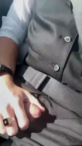 Let my little beta cock out in my suit on the way to work today tell