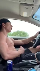 Jerkin off in the car