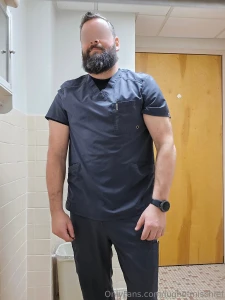 Lets play a game can you guess what is under the scrubs