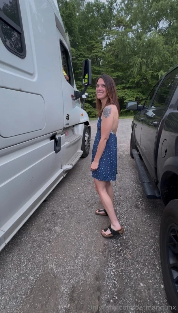 The video of me blowing the trucker in his sleeper cabin is now up on 