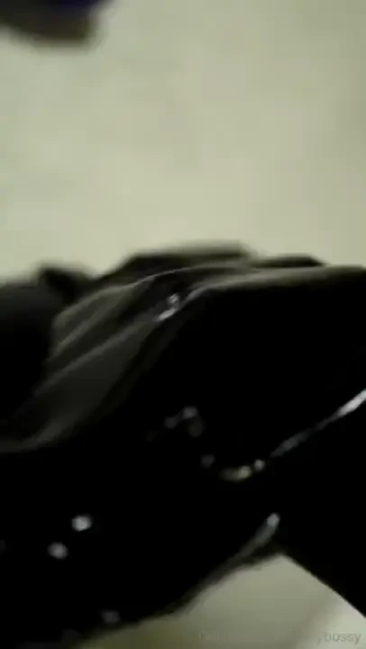 I bet you like my sensual black oiled latex socks part 2 