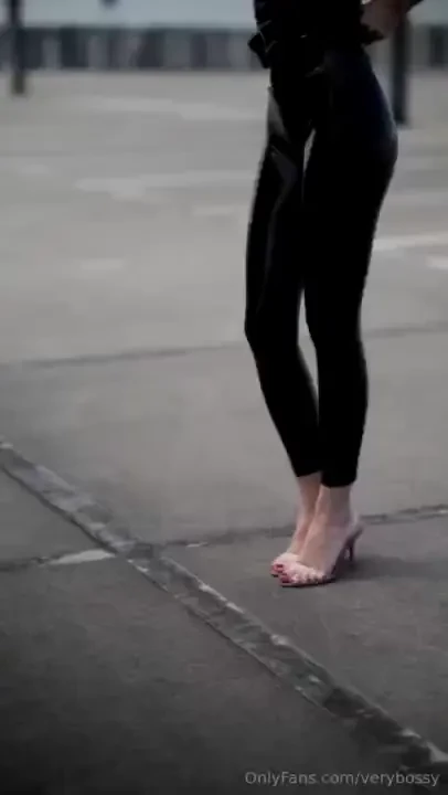 You wanted more of this shiny black outfit part 1 