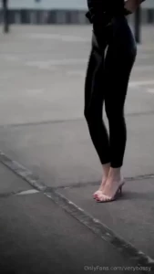 You wanted more of this shiny black outfit part 1