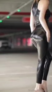 You wanted more of this shiny black outfit part 2