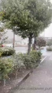 It snowed unusually heavily in the city i live in japan i went to the part 1