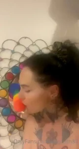 I bet you wish this was your hard cock i was kissing sweet dreams