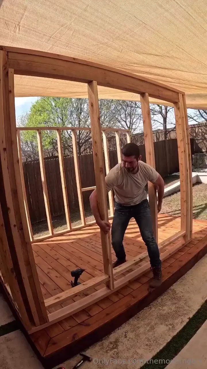 Walls went up this morning 