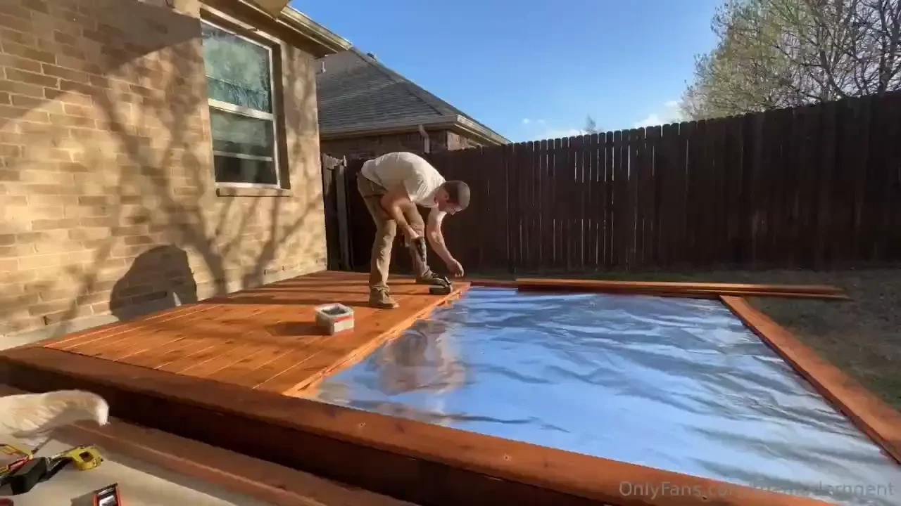 Insulated the floor and added deck flooring my neighbor wanted to 