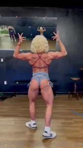 Back double and a bend over to show some hamstring and glute detail it