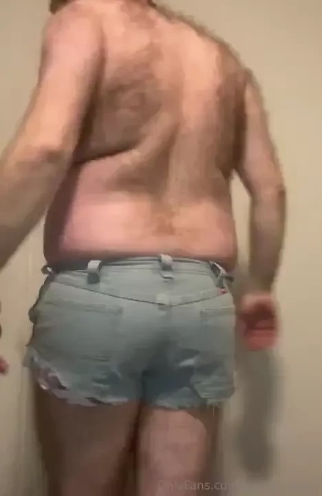 Some exercise struggling and seeing my body move in tinny jean cut part 2 