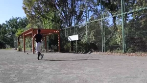 Running and stretching outside get horny while and ejaculate in the