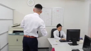 2 2 2 foot fetish employees run wild at work he rubbed his two bosses