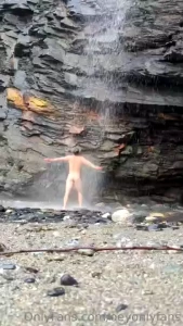 Who wants to come under the waterfall naked with me