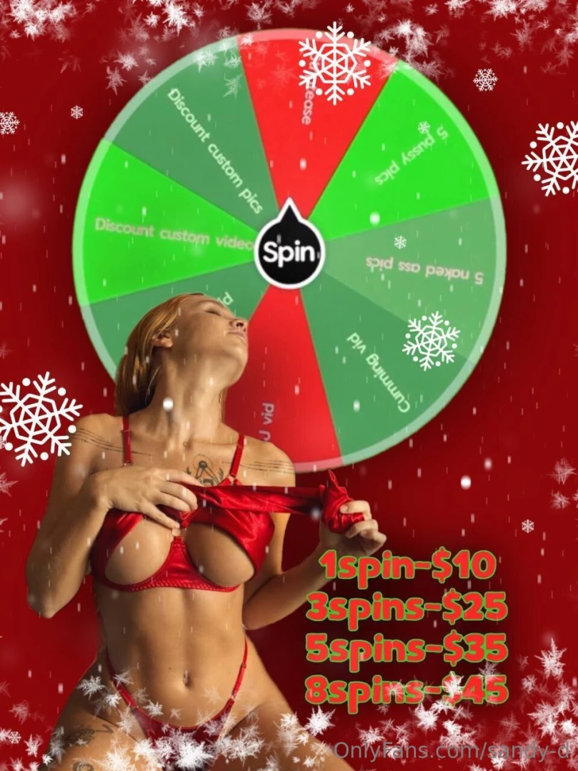 The wheel is turning and your luck is calling 1 spin - 10 3 spins - 25 