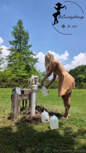 Just a day of relaxing we get our drinking water from the well don t