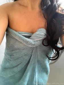 I just got out of the shower wrapped in nothing but my towel and