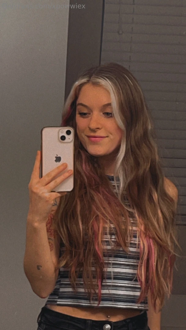 When i had a pink strip in my hair 