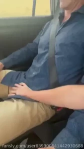 Teasing his cock in the uber so he s fucking ready when we get out