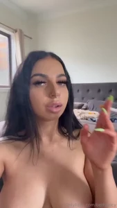 Cheeky nude smoke