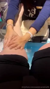 Getting a much needed pedi she is def very good with her hands feel