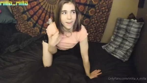 Milla pretends to be a cute little kitty