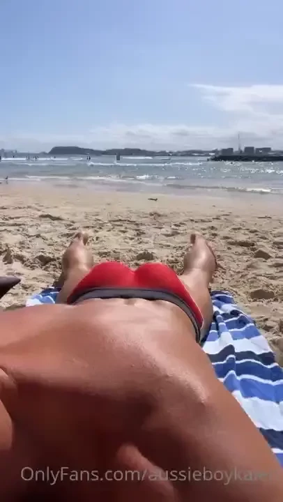 Public beach clenching 