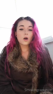 Smoking in a fur coat