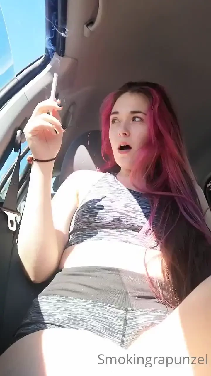 Smoking in a car after the gym 