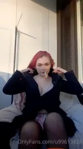 Smoking a cigarette using my feet