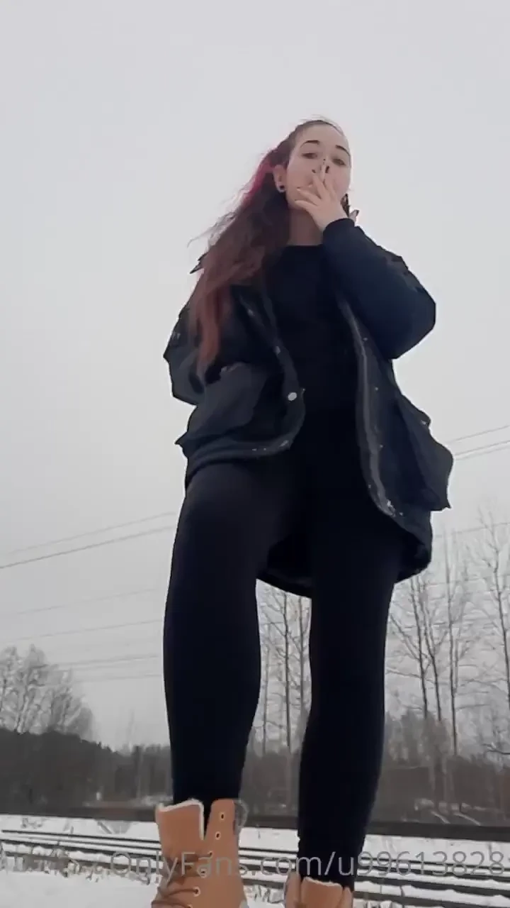 Smoking outside before the gym 