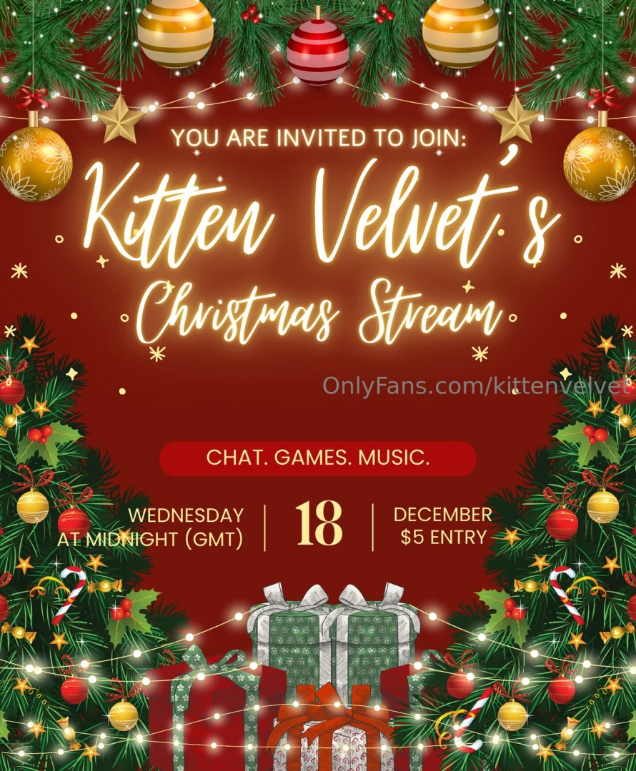 Tonight come join me for my december xmas stream lets have a chat play 