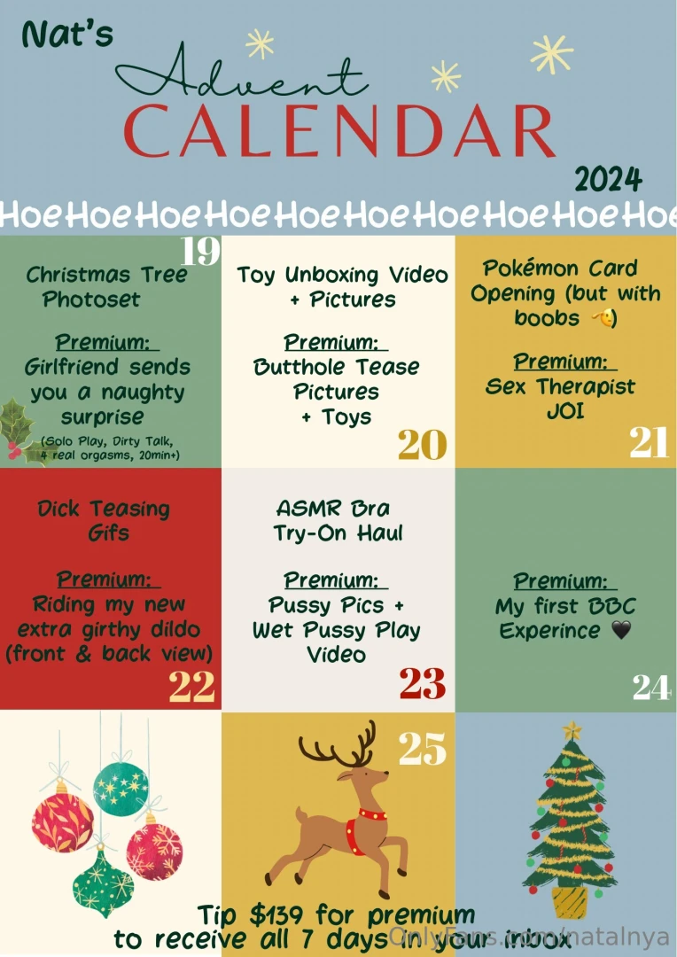 Nat s advent calendar - door 6 reveal tip 139 for premium to receive 