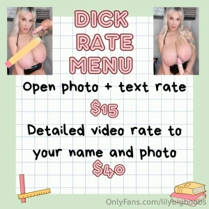 Dick rate menu want to show me your cock and get my honest opinion