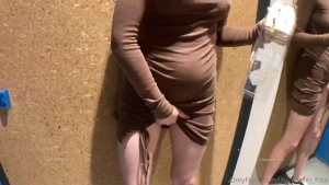 In this video i took some dress into fitting room to try it on but as