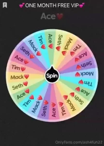 Time to spin the wheel thank you to everyone who played names are on